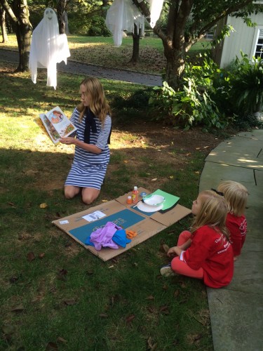 Reading to Ella and Wills